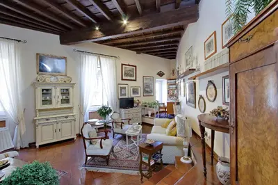 a living room with a couch and a table at Casa dell'Angelo in Rome