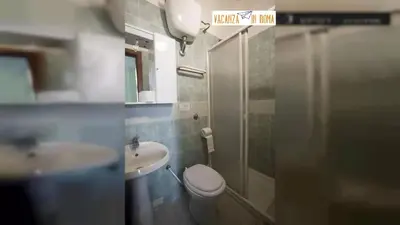 a small bathroom with a toilet and a sink at Al Pantheon Con Thomas Mann in Rome