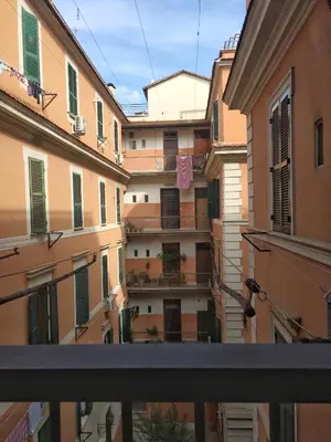 a view from the balcony of a building at Gli Alberi a Testaccio in Rome