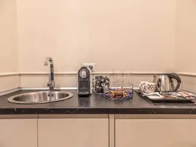 a kitchen counter with a sink next to a sink at Vatican Palace Suites by Premium Suites Collection in Rome
