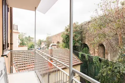 a view from the balcony of a building at THE IMPERIAL SUITE e THE BRICKS in Rome