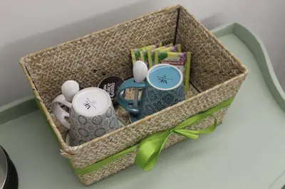 a basket filled with items on a table at Nannarè Guest House in Rome