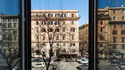 a view of a building from a window at Rest Guesthouse in Rome