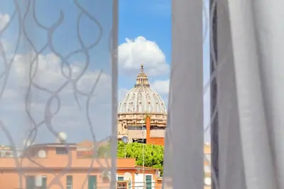 a view of the capitol building from a window at Maison Roberta San Peter in Rome