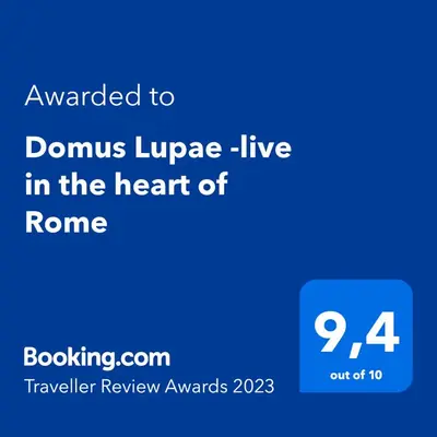a screenshot of a phone with the words donate litres live in the heart ofron at Domus Lupae -live in the heart of Rome in Rome