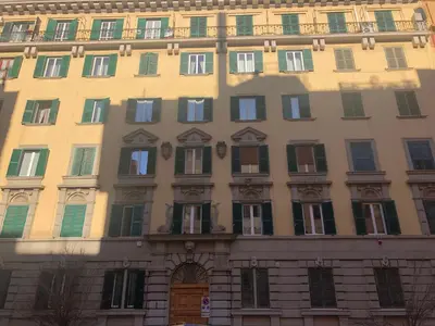 a building with lots of windows on it at Room 76 in Rome