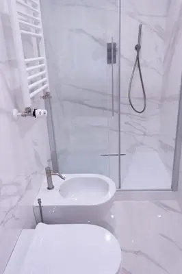 a bathroom with a shower and a toilet and a sink at Stay In Rome in Rome