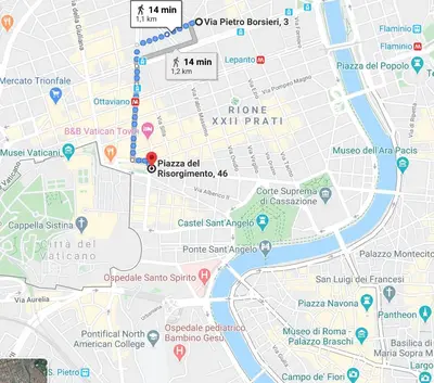 a map of the town of honolulu at NIK Rooms in Rome