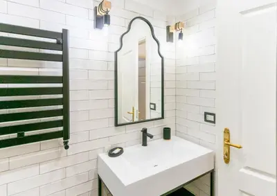 a bathroom with a shower and a sink at Ciao Bella Apartment in Rome
