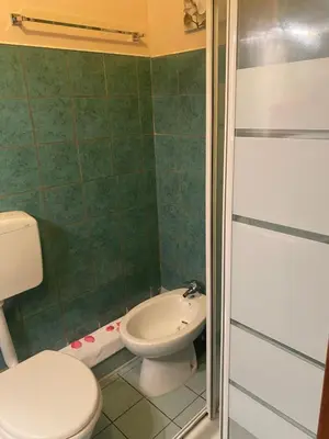 a bathroom with a toilet and a sink at B&B St. Peter's Suites in Rome