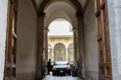 a car parked in an archway in a building at Residenza Napoleone III in Rome