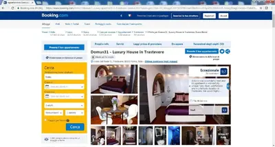a website page of a hotel room at Domus31 - Luxury House in Trastevere in Rome