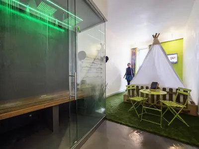 a room with a tent and a table with chairs at Magenta Pantheon Navona in Rome