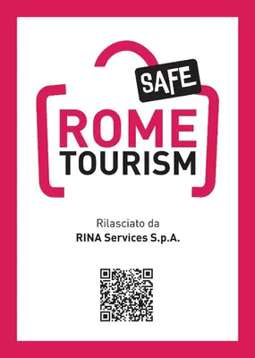 a poster for a site roma tourism at Nostromondo Ciancaleoni Palace in Rome