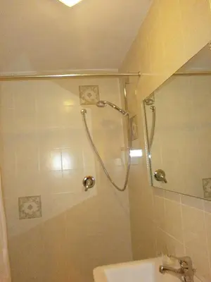 a bathroom with a shower and a sink at Hotel Texas in Rome