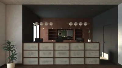 a lobby with a reception desk and a mirror at c-hotels Club House Roma in Rome