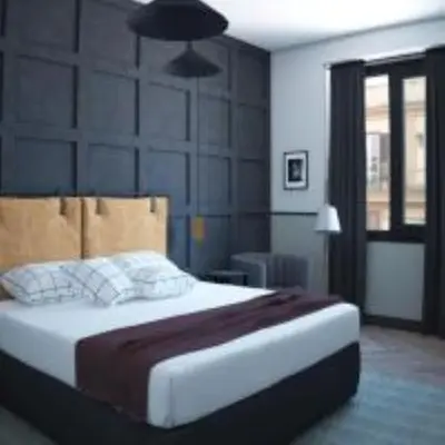 a bedroom with a large bed in a room at c-hotels Club House Roma in Rome