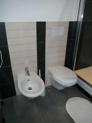 a bathroom with a toilet and a sink at Domi Aloisii in Rome