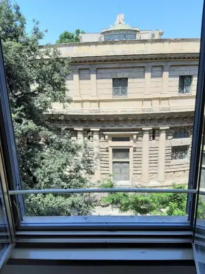 a view of a building from a window at Hotel Mariano in Rome