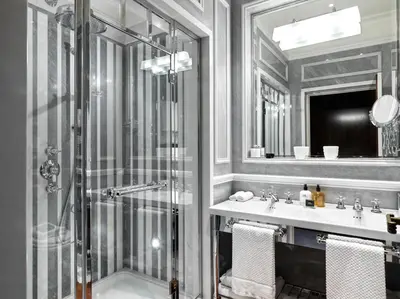 a bathroom with a shower and a sink at J.K. Place Roma - The Leading Hotels of the World in Rome