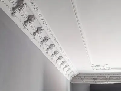 a white coffered ceiling with a white ceiling at Hotel Philia in Rome