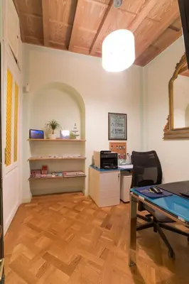 an office with a ping pong table in a room at Babuino 79 in Rome
