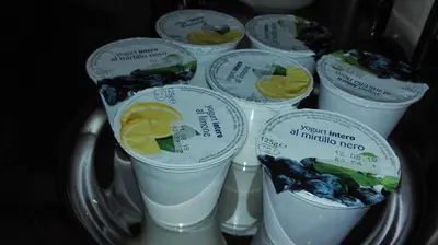 a bunch of plastic cups with fruit in them at Tourist House B&B in Rome