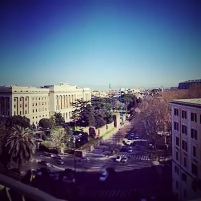 a view of a city with buildings and a street at Hotel Ventura in Rome