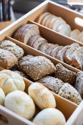a box of different types of donuts and pastries at Best Western Cinemusic Hotel in Rome