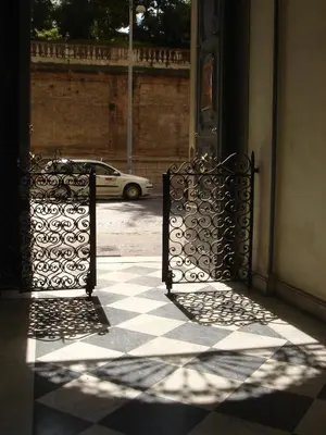 a pair of wrought iron gates in front of a building at Sweet Dreams Roma in Rome