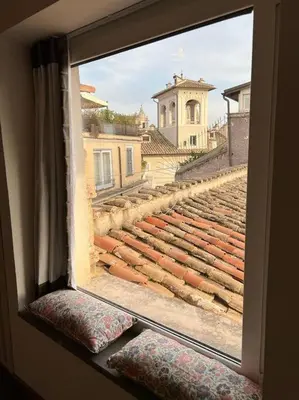 a view from a window of a building at A.D. Navona Apartment in Rome