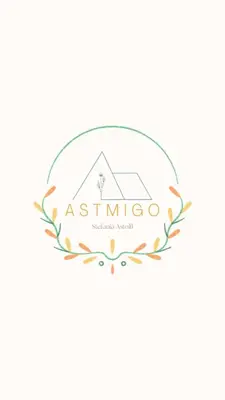 a graceful logo for a restaurant with a laurelreath at Astmigo in Rome