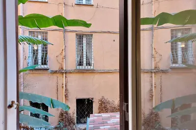 a view of a building from a window at YCH-Bright Suite Navona in Rome
