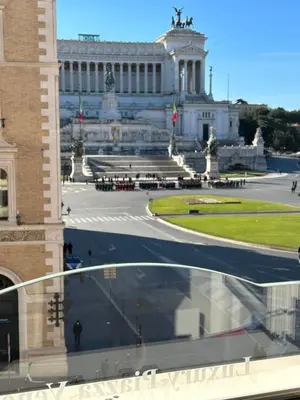 a view of a building with a street in front of it at Piazza Venezia Luxury Suite in Rome
