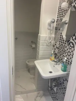 a bathroom with a sink and a toilet at Appartamento int 1 in Rome
