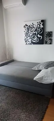 a bedroom with a bed in a room at Garden house in Rome