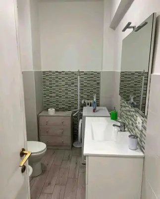 a bathroom with a sink and a toilet at Bignami street in Rome