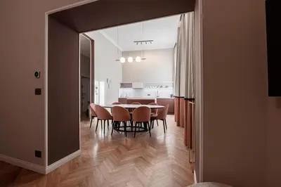 a dining room with a table and chairs at Be Mate Piazza Navona in Rome