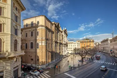 a view of a city street with buildings at Navona Sky Palace in Rome