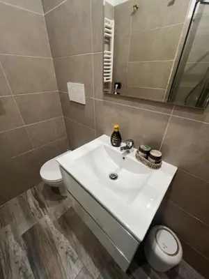 a bathroom with a sink and a toilet at Lungotevere Testaccio 6 Roma - Apartments in Rome