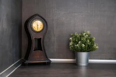 a grandfather clock sitting next to a potted plant at Residenza Lualdi in Rome