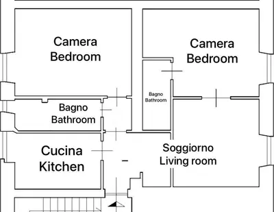 a schematic diagram of the experimental facility at Nox Romana Apartments - Vatican - Threeroom Apt with 2 Bathroom in Rome