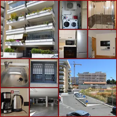 a collage of different pictures of a building at Mary's house in Rome