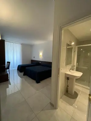 a hotel room with a bed and a sink at Giovanni Guest House in Rome