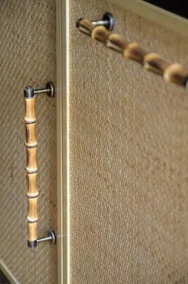 a close up of a wooden door with a metal hinge at Casa Violante Luxury Apartment in Rome