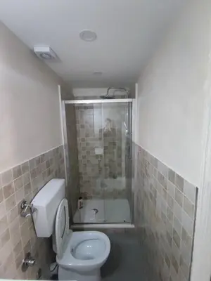 a small bathroom with a toilet and a shower at Style House 74 in Rome