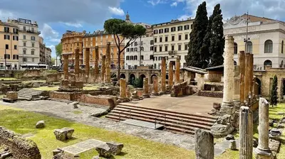a view of the ruins of the ancient city at Warm Charming Apartment in Campo de Fiori in Rome