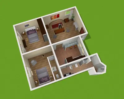 a rendering of a floor plan of a house at Fidia Palace Claudia's apartment Colosseo in Rome