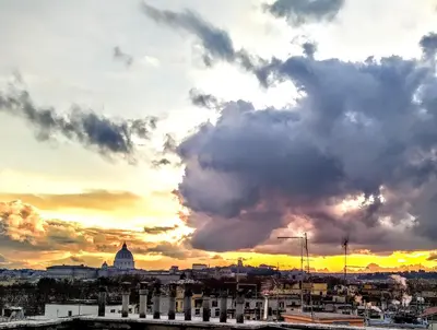 a view of a city with a cloudy sky at NiK in Rome