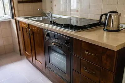 a kitchen with a stove and a sink at Alexander Vatican House in Rome